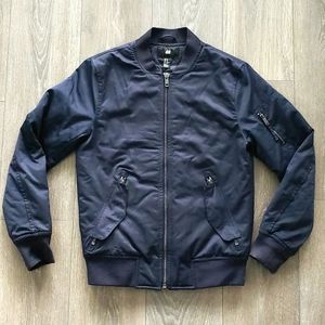 Navy Blue Bomber Jacket